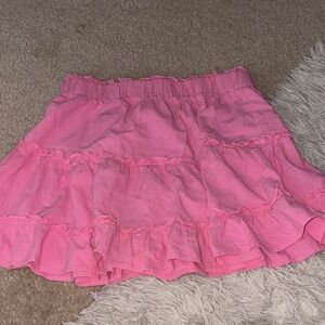 SHEIN Pink Tiered Mini Skirt